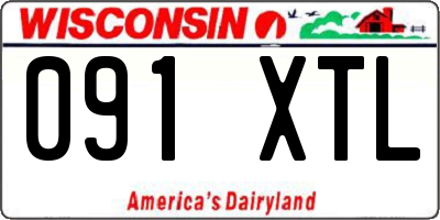 WI license plate 091XTL