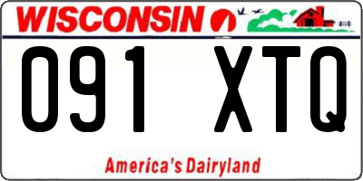 WI license plate 091XTQ