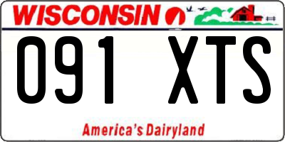 WI license plate 091XTS