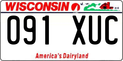 WI license plate 091XUC