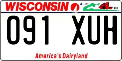 WI license plate 091XUH