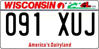 WI license plate 091XUJ