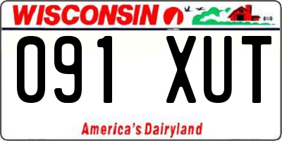 WI license plate 091XUT