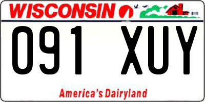 WI license plate 091XUY