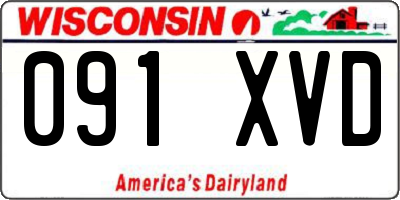 WI license plate 091XVD