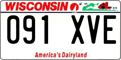 WI license plate 091XVE