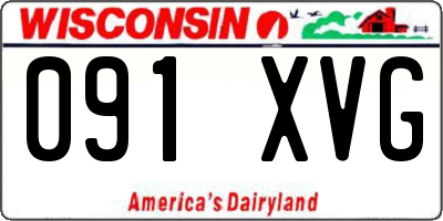 WI license plate 091XVG