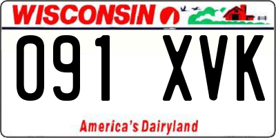 WI license plate 091XVK