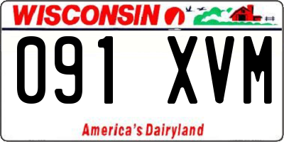 WI license plate 091XVM