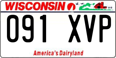 WI license plate 091XVP