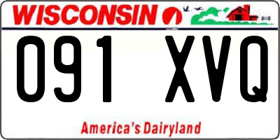 WI license plate 091XVQ