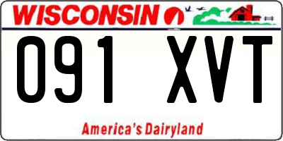 WI license plate 091XVT