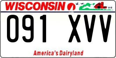WI license plate 091XVV