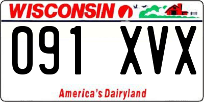 WI license plate 091XVX