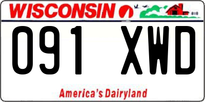 WI license plate 091XWD