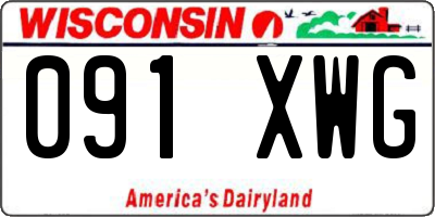 WI license plate 091XWG
