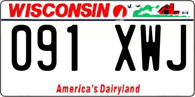 WI license plate 091XWJ