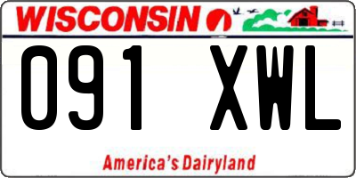 WI license plate 091XWL