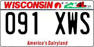 WI license plate 091XWS