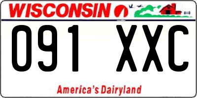 WI license plate 091XXC