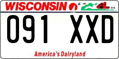 WI license plate 091XXD