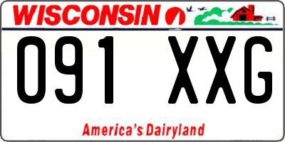 WI license plate 091XXG