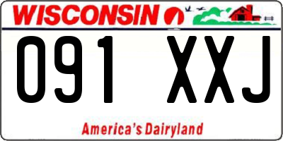 WI license plate 091XXJ