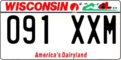 WI license plate 091XXM