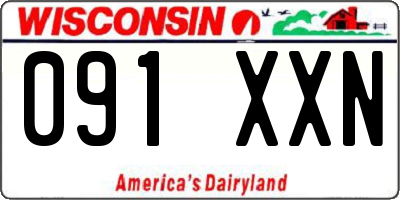 WI license plate 091XXN