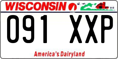WI license plate 091XXP