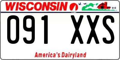 WI license plate 091XXS