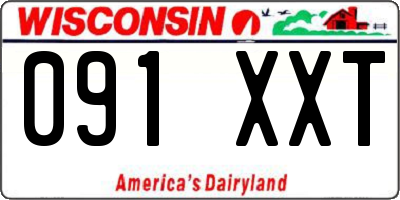 WI license plate 091XXT