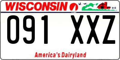 WI license plate 091XXZ