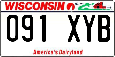 WI license plate 091XYB