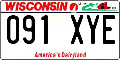 WI license plate 091XYE