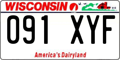 WI license plate 091XYF