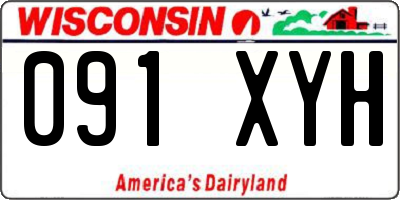 WI license plate 091XYH