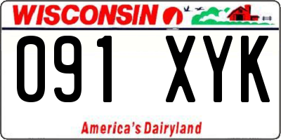 WI license plate 091XYK