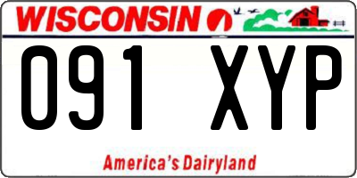 WI license plate 091XYP