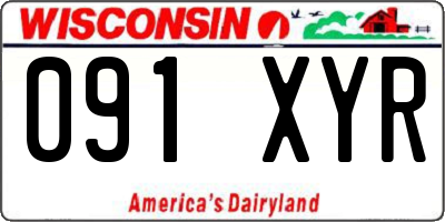 WI license plate 091XYR