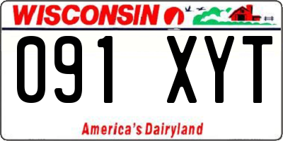 WI license plate 091XYT