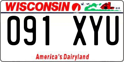 WI license plate 091XYU