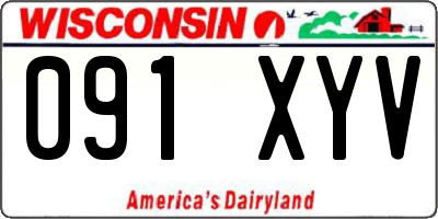 WI license plate 091XYV