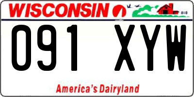 WI license plate 091XYW