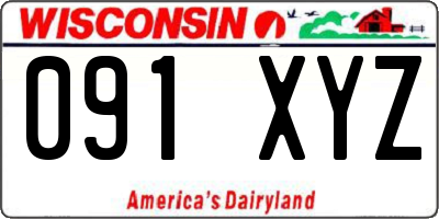 WI license plate 091XYZ