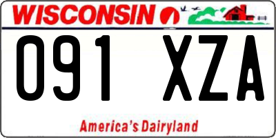 WI license plate 091XZA