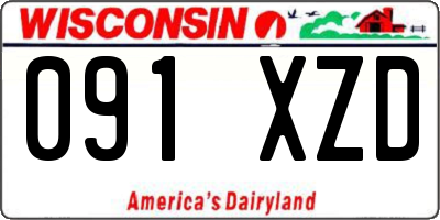 WI license plate 091XZD