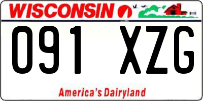 WI license plate 091XZG