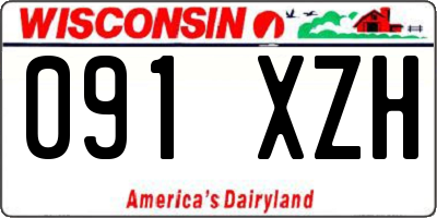 WI license plate 091XZH