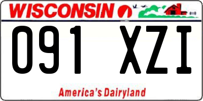 WI license plate 091XZI